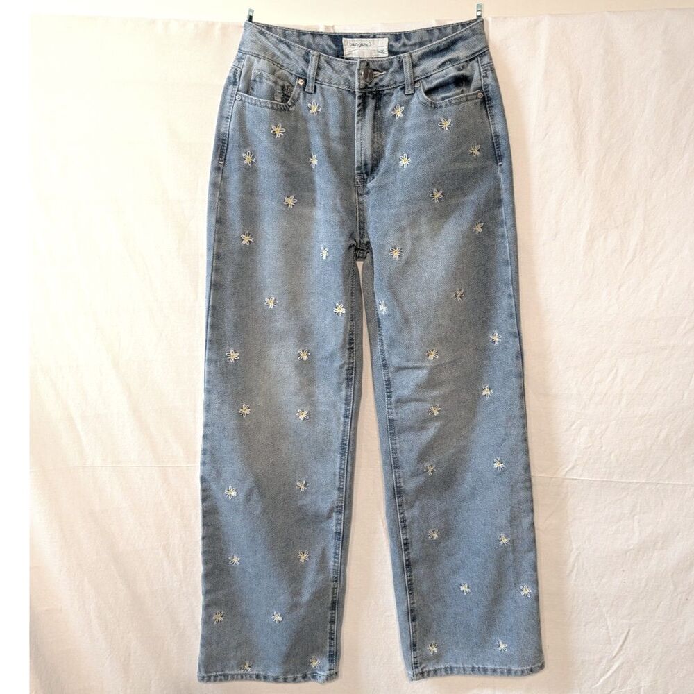 Banjara Daisy Wide Leg Embroidered Jeans, size 3/25